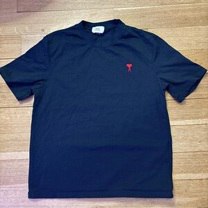 AMI Paris Ami De Coeur T-Shirt in Navy Blue